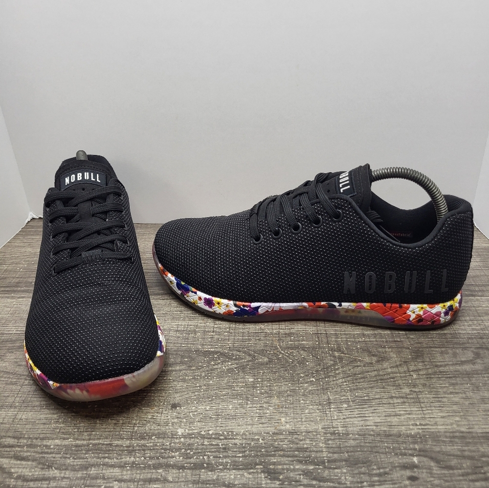 Nobull Floral Trainer Shoes Black Impact Gym Workout Training Women’s Size 10